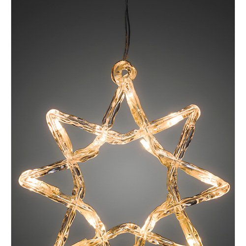 Konstsmide Lichtervorhang 5 Acrylsterne 60 LED 2 m außen transparent