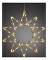 Konstsmide Leuchtstern Acryl 60 LED warmweiß 58cm Timer außen transparent - Thumbnail 1
