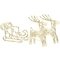 Konstsmide 96 warm white diodes LED acrylic set sleigh with 2 reindeer