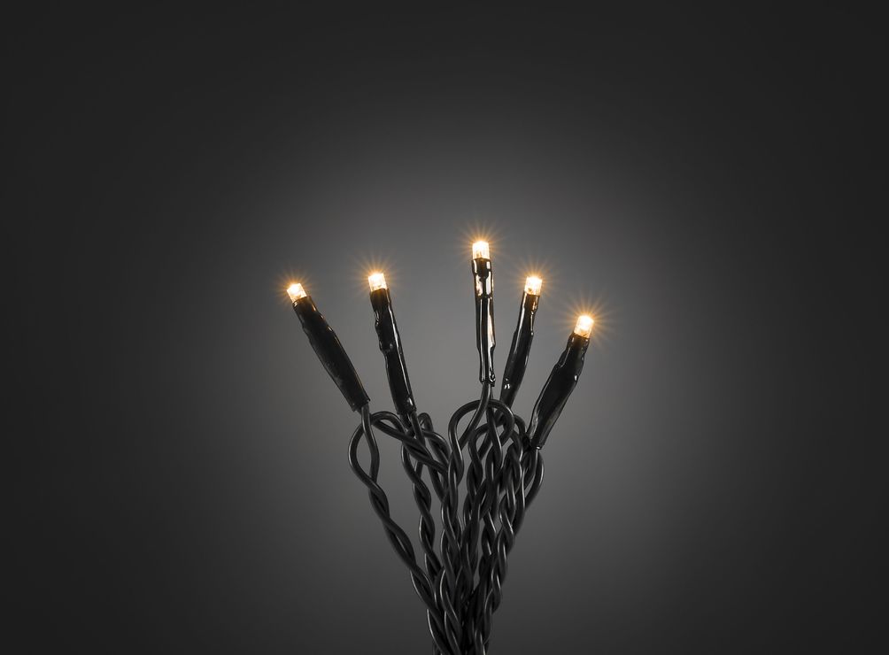 Konstsmide LED light string 100 LED amber inside 6,93m dark green - Thumbnail 2