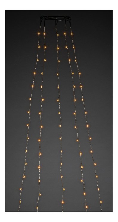 Chaîne lumineuse Konstsmide manteau d'arbre 5 brins de fil argenté 180 LED ambre - Thumbnail 3