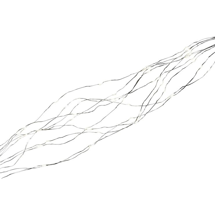 Konstsmide LED a catena luminosa a goccia a LED 90 LED bianco caldo indoor 90cm argento - Thumbnail 5