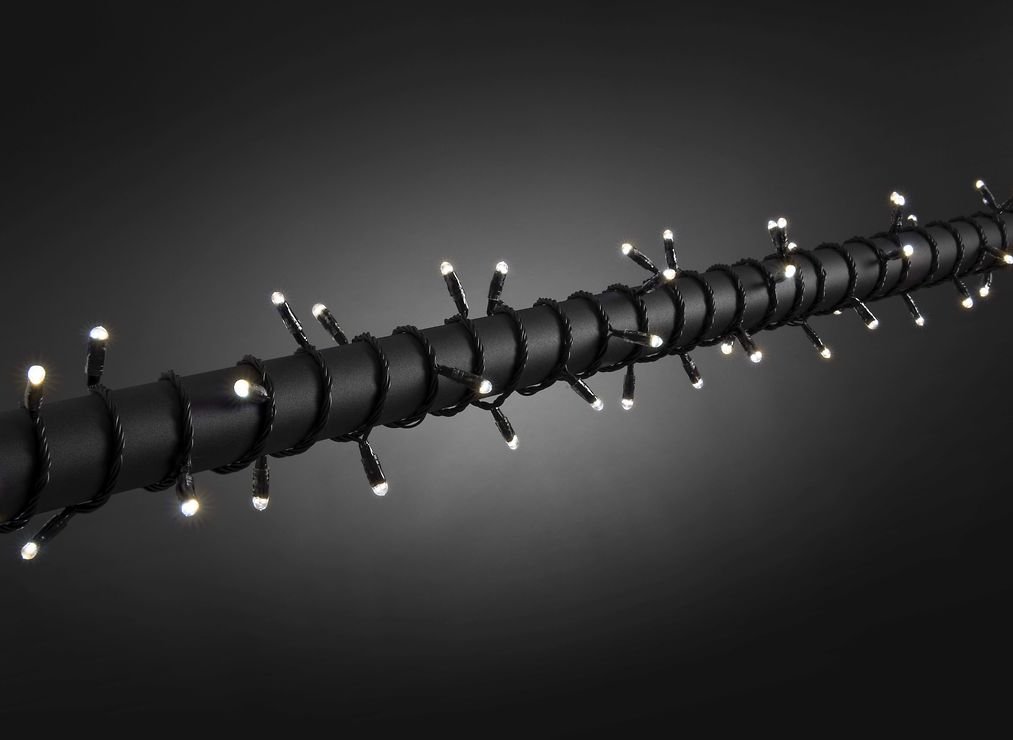 Konstsmide LED Lichterkette 160 LED warmweiß und kaltweiß 7,9m schwarz außen - Thumbnail 3