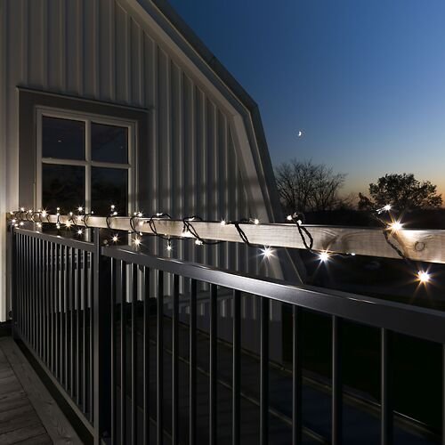 Konstsmide LED light chain 160 LED warm white and cold white outdoor 7,9m black