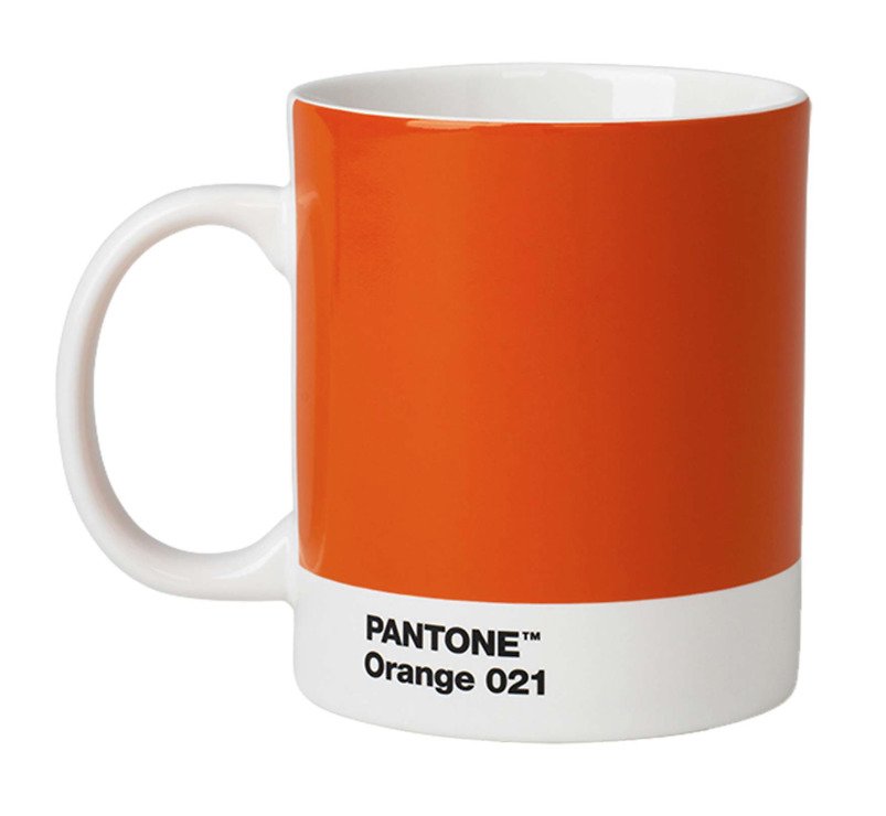 Pantone Henkelbecher 375 ml Porzellan Orange 021 - Pic 1