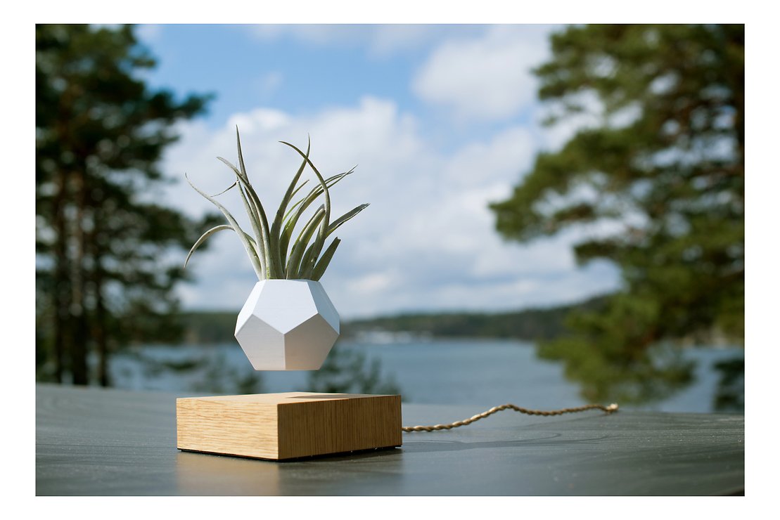 Flyte Blumentopf Lyfe Silikon Eichenholz - Thumbnail 3
