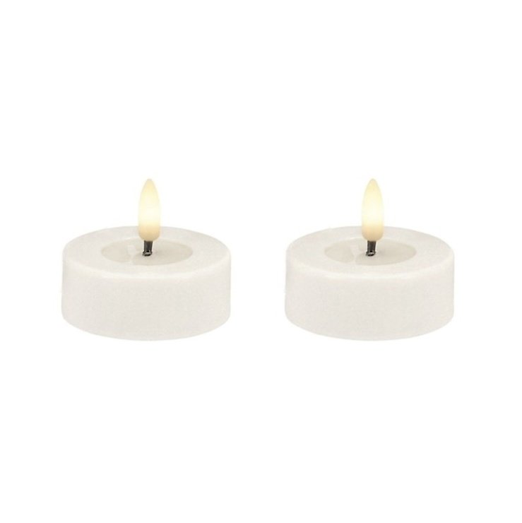 Candela Lights LED Teelicht fernbedienbar 6,8x3 cm 2er Set Kunststoff cream - Thumbnail 1