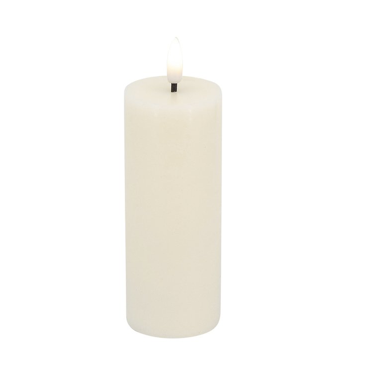 Candela Lights by LC Home Vela LED de cera real con mando a distancia 5x10 cm crema - Pic 1