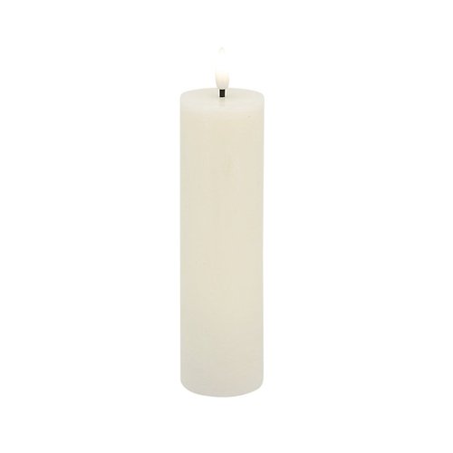 Candela Lights LED kaars echte was met afstandsbediening 5x17,5 cm crème rustiek