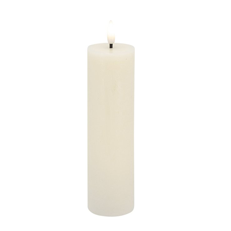 Candela Lights by LC Home Vela LED de cera real con mando a distancia 5x17,5 cm crema - Pic 1