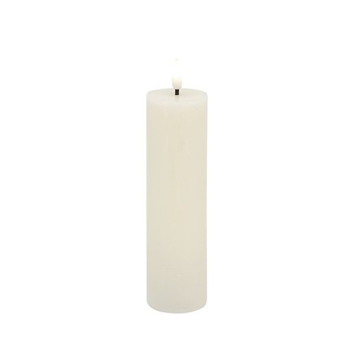 Candela Lights by LC Home Vela LED de cera real con mando a distancia 5x17,5 cm crema