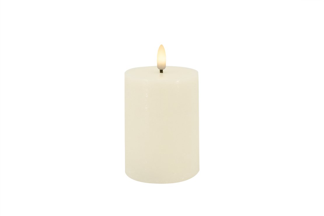 Candela Lights by LC Home Vela LED de cera real con mando a distancia 7,5x10 cm crema - Pic 1