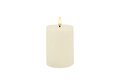 Candela Lights LED Kerze Echtwachs fernbedienbar 7,5x10 cm cream rustic