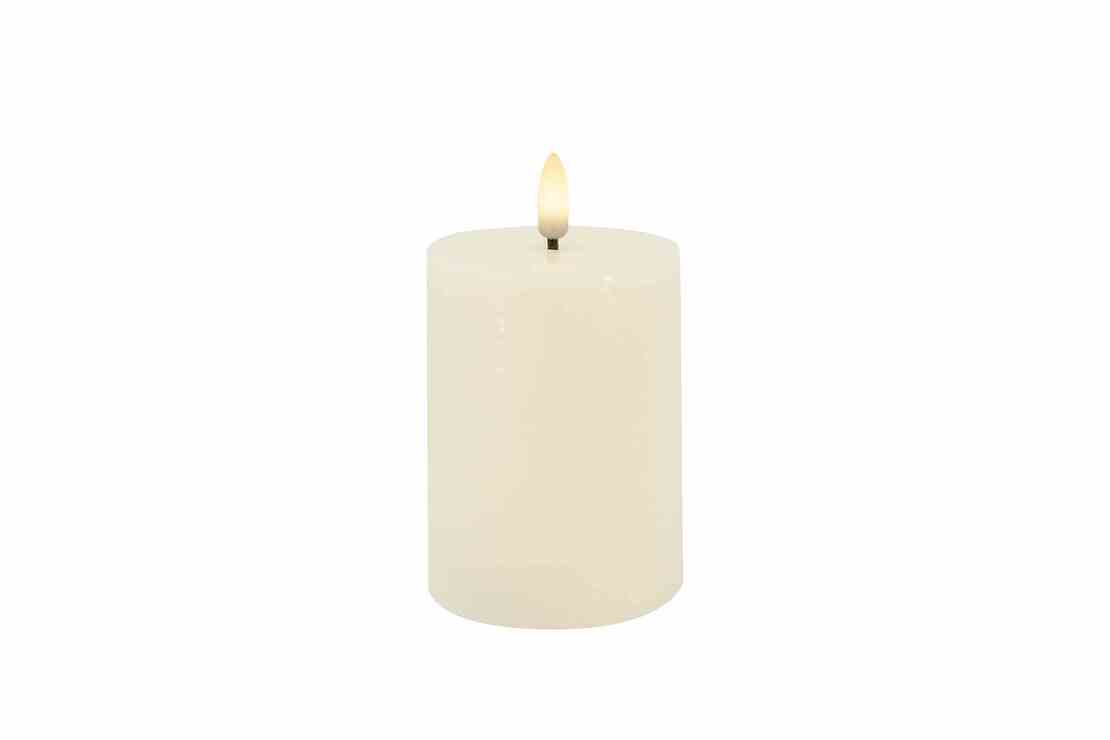 Candela Lights by LC Home LED Kerze Echtwachs fernbedienbar 7,5x10 cm creme - Pic 1