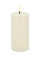 Candela Lights by LC Home Vela LED de cera real con mando a distancia 7,5x15 cm crema