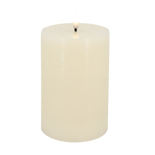 Candela Lights by LC Home LED candle real wax remote controlled 10x15 cm cream