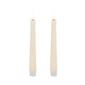 Candela Lights LED Dinnerkerze Echtwachs fernbedienbar 2er Set 2,2x17,5 cm cream rustic