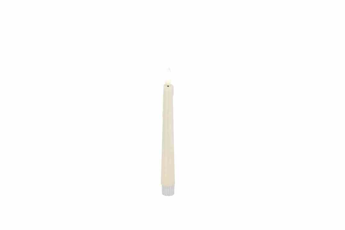 Candela Lights by LC Home LED Dinnerkerze Echtwachs fernbedienbar 2er Set 2,2x17,5 cm creme - Pic 1