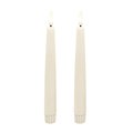 Candela Lights LED Dinnerkerze Echtwachs fernbedienbar 2er Set 2,2x17,5 cm cream rustic