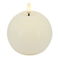 Candela Lights by LC Home Bougie sphérique LED en cire véritable télécommandée 8x7 cm crème