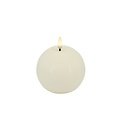 Candela Lights LED Kugelkerze Echtwachs fernbedienbar 8x7 cm cream rustic