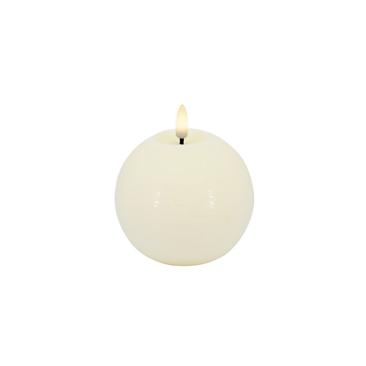 Candela Lights by LC Home LED ball candle real wax remote controlled 10x8,5 cm cream - Thumbnail 1