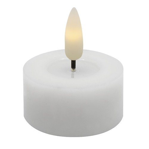 Candela Lights by LC Home Vela de té LED de cera real con mando a distancia 4,5x2,5 cm juego de 2 blanca