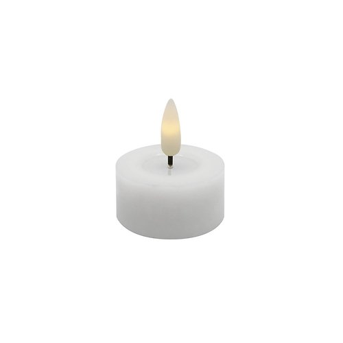 Candela Lights by LC Home Vela de té LED de cera real con mando a distancia 4,5x2,5 cm juego de 2 blanca