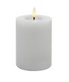 Candela Lights LED Kerze Echtwachs fernbedienbar 7,5x10 cm winter white glatt