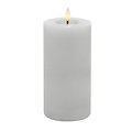 Candela Lights by LC Home Bougie LED en cire véritable télécommandée 7,5x15 cm blanche