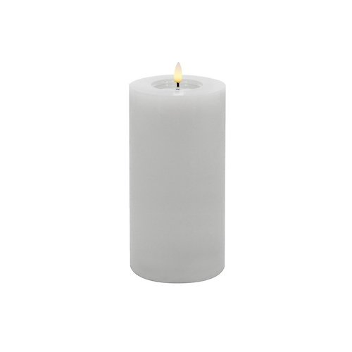 Candela Lights by LC Home Bougie LED en cire véritable télécommandée 10x20 cm blanche