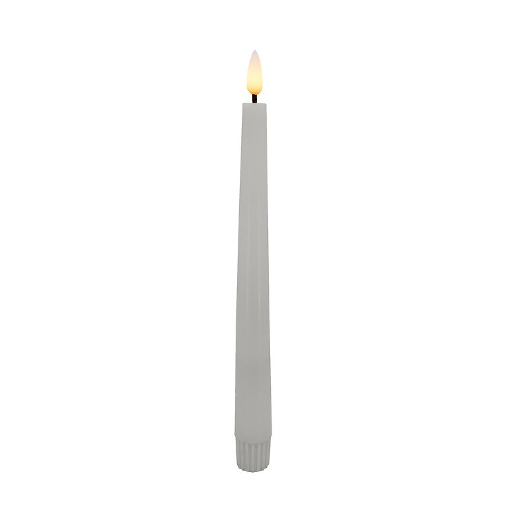 Candela Lights by LC Home Bougie LED en cire véritable, télécommandable, set de 2 pièces 2,2x17,5 cm blanc - Pic 1