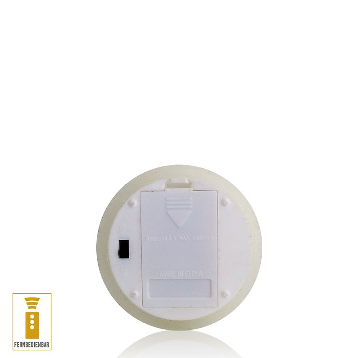 Lichtdekor LED Echtwachskerze 7,5 x 12 cm Timer Fernbedienung elfenbein - Thumbnail 3