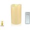 Light decor LED real wax candle Flame 9 x 18 cm timer remote control ivory