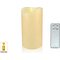 Light decor LED real wax candle 9 cm timer remote control ivory