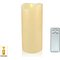Light decor LED real wax candle 9 cm timer remote control ivory