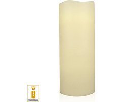 Lichtdekor LED Kerze Außen 10 x 30 cm Timer Fernbedienung elfenbein
