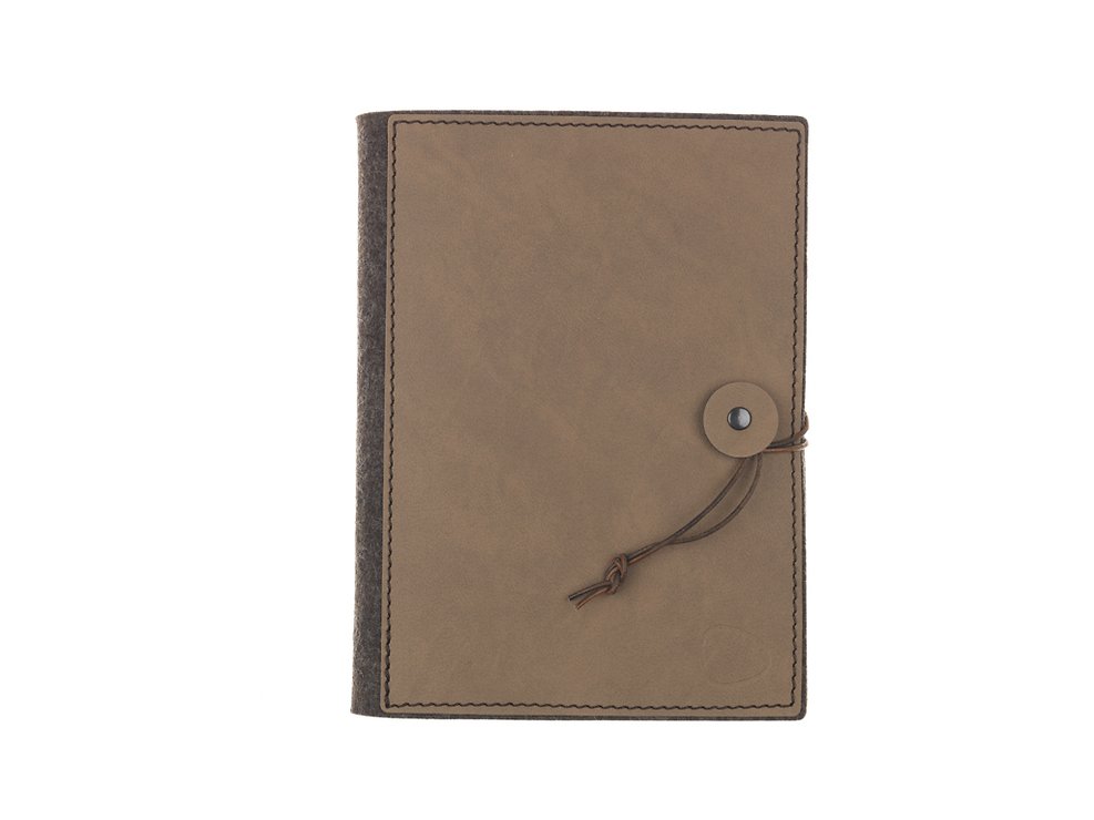 LINDDNA Ipad Hülle RAM Leder & Naturfilz Nupo Braun - ABVERKAUF - Thumbnail 2