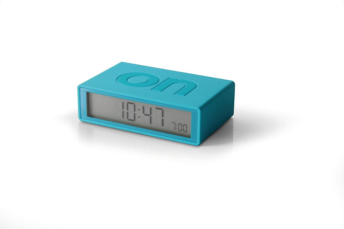 Lexon LCD Wecker FLIP hellblau - Pic 1