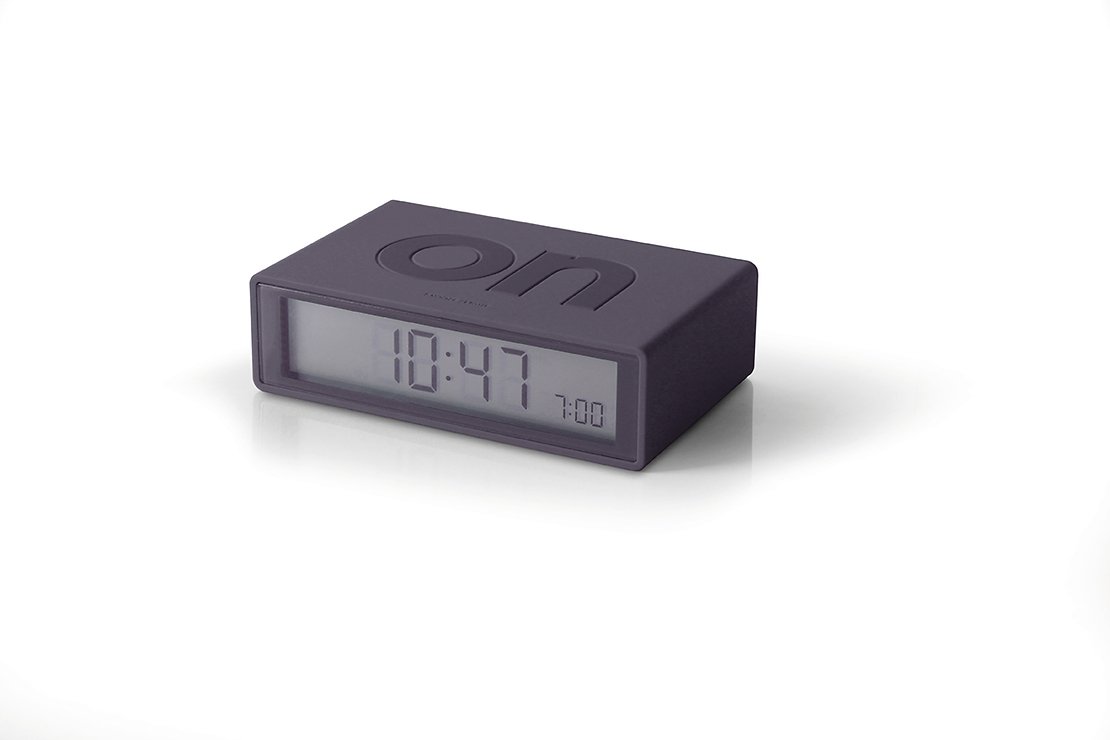 Lexon LCD Wecker FLIP dunkelgrau - Pic 1