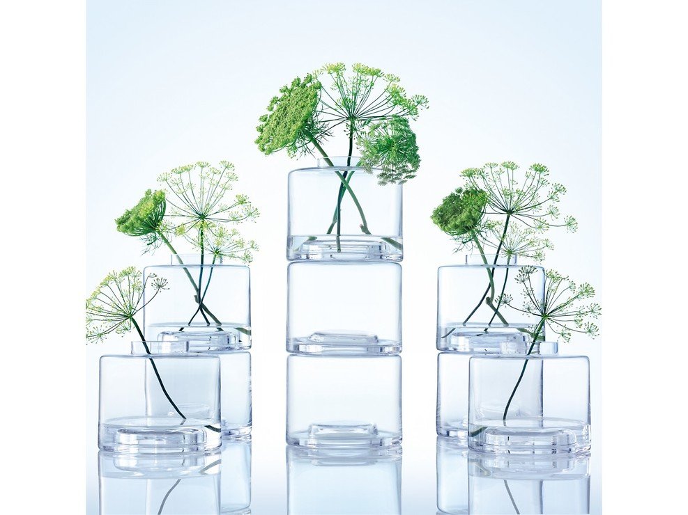 LSA Vase Stack Trio 41 cm Glas klar - Thumbnail 3