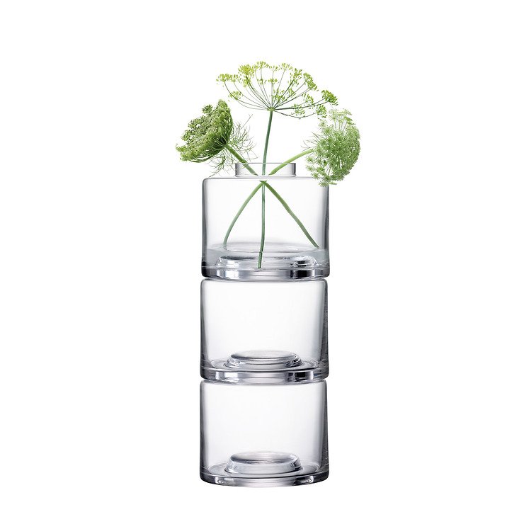 LSA Vase Stack Trio 41 cm Glas klar - Thumbnail 2
