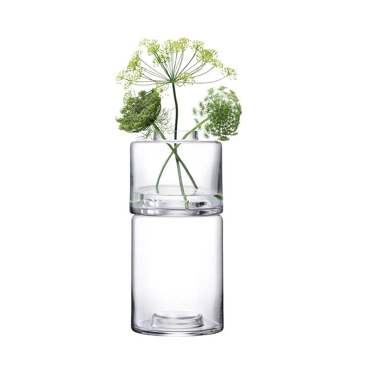LSA Vase Stack Duo 36 cm Glas klar - Thumbnail 2