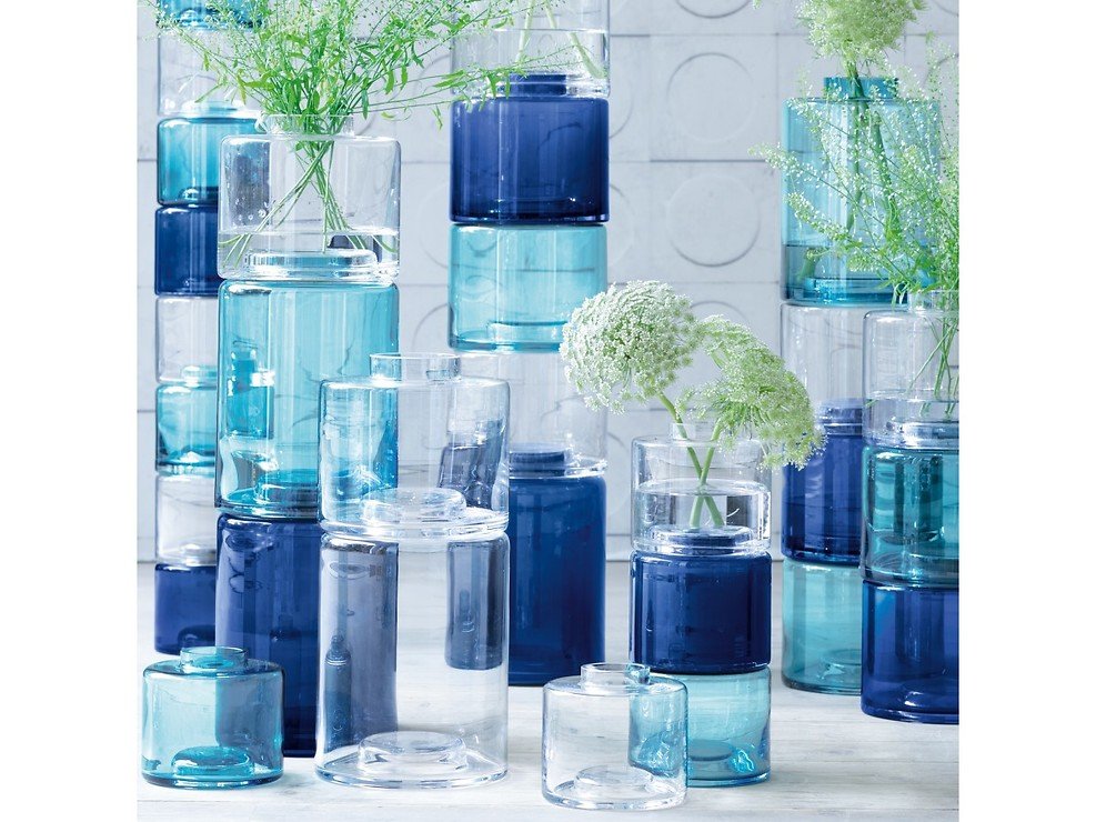 LSA Vase Stack Duo 36 cm Glas klar - Thumbnail 3