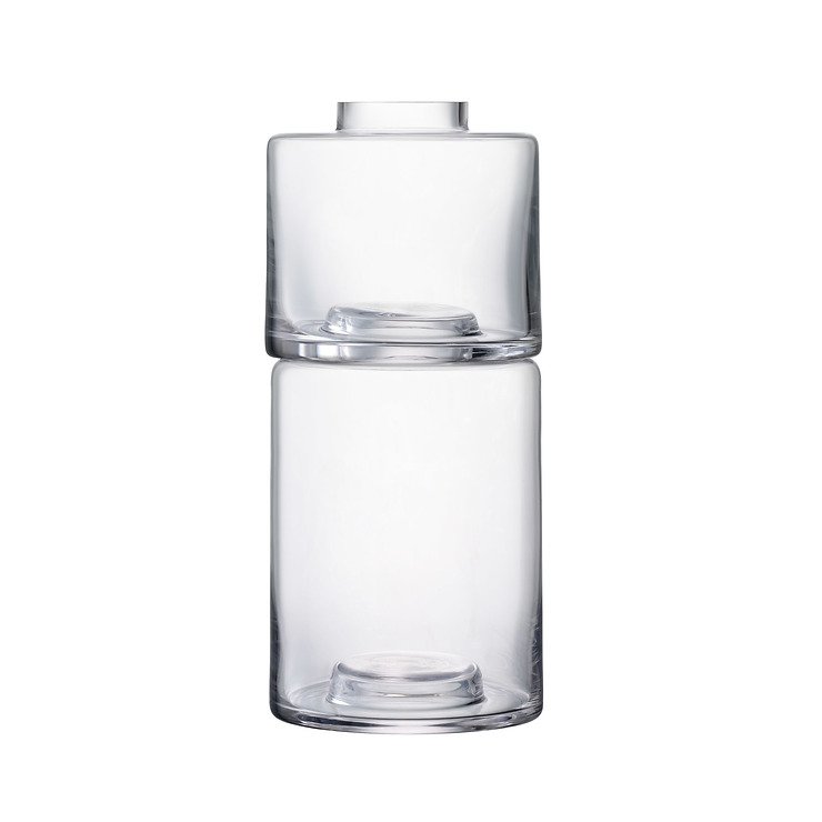 LSA Vase Stack Duo 36 cm Glas klar - Thumbnail 1