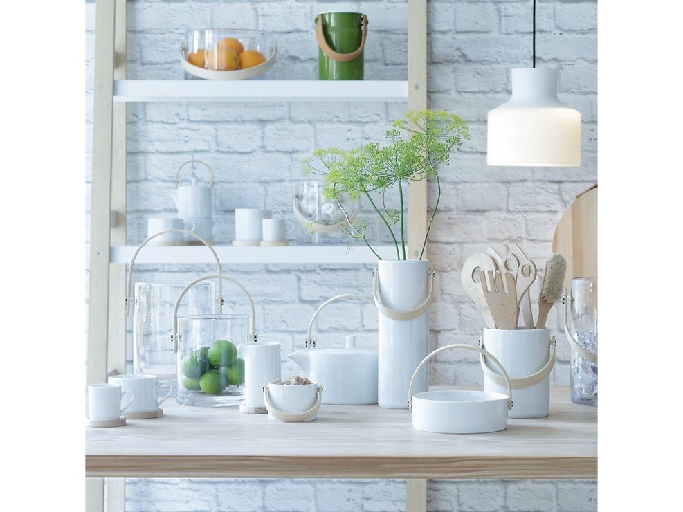 LSA Porzellanbehälter Circle 33 cm Porzellan weiß - Thumbnail 6