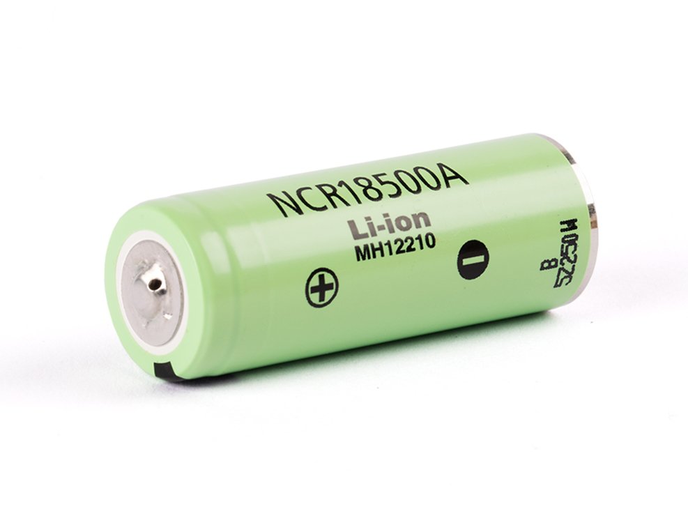 Panasonic NCR 18500 A 2040mAh 3.8A Li Ion Battery Positive Button Top - Pic 1