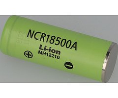 Panasonic NCR 18500 A 2040mAh - 3.8A Li-Ion battery positive terminal flat