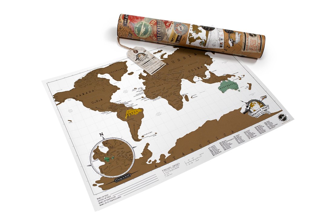 Luckies Rubbel Weltkarte Scratch Map Travel Edition - Thumbnail 1