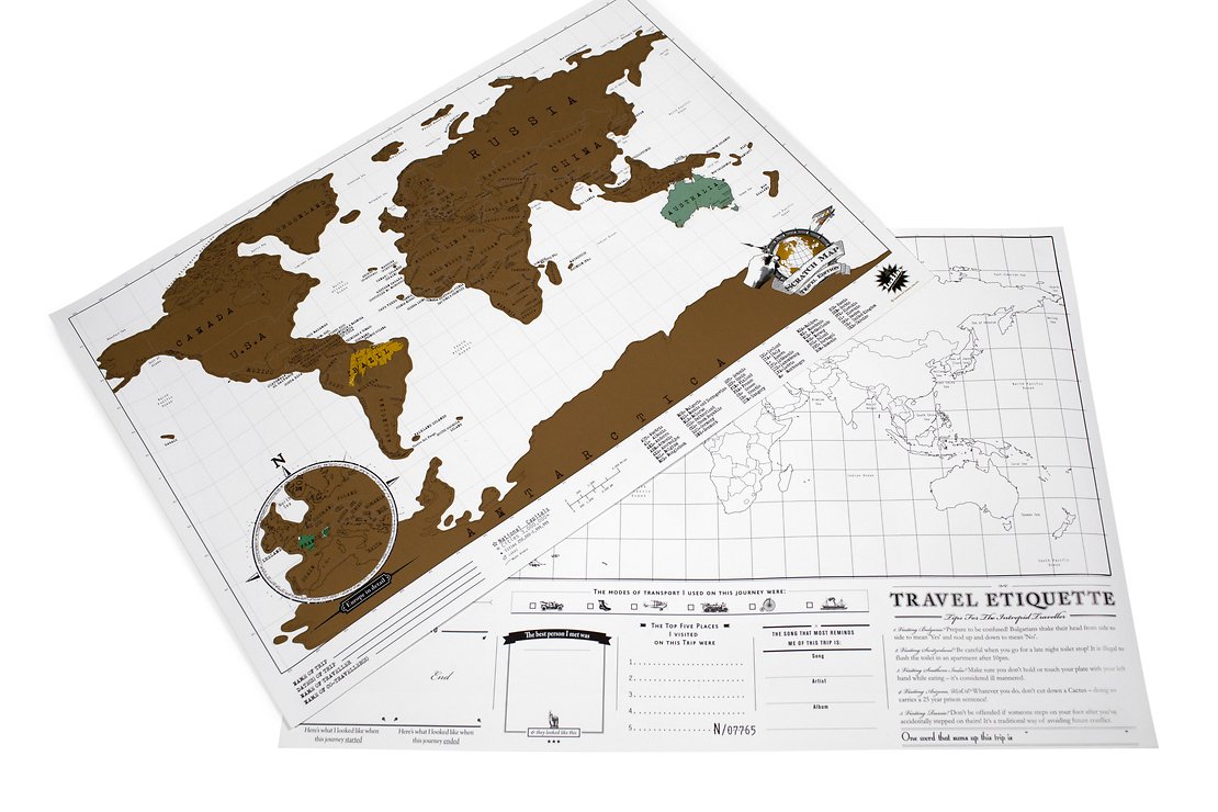 Luckies Rubbel Weltkarte Scratch Map Travel Edition - Thumbnail 2